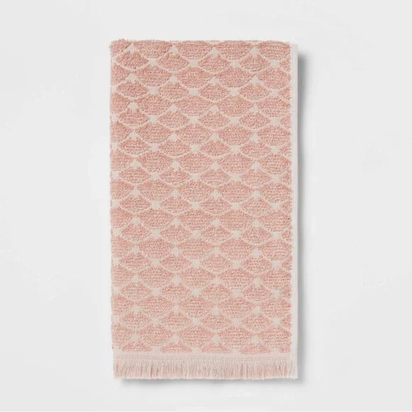 Threshold Bath 2 Pink Scallop Hand Towels New Poshmark